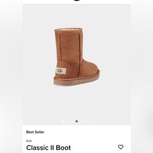 Big Kids Classic Short Ugg Boot. Size 6